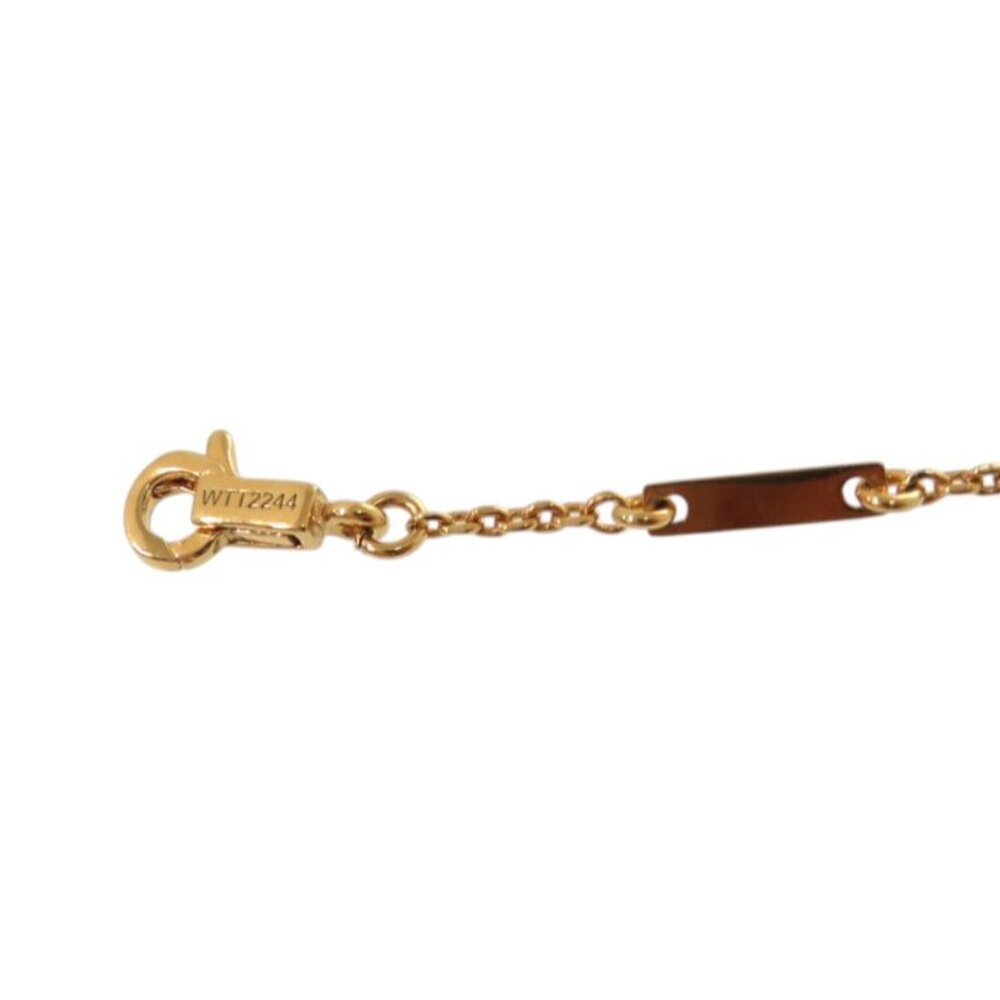 Celine Triomphe Sparkle Metal Rhinestone Gold Necklace - Picture 9 of 10